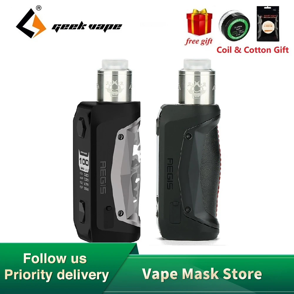 Buy  Free Gifts  Geekvape Aegis Mini 80W Kit with built-in 2200mAh Battery & 5.5ml Cerberus Subohm Tank 