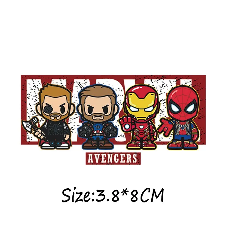 21 шт. Милая наклейка с термопереносом Marvel герои Мстители Алая ведьма Росомаха железа на патч одежда Декор аппликация