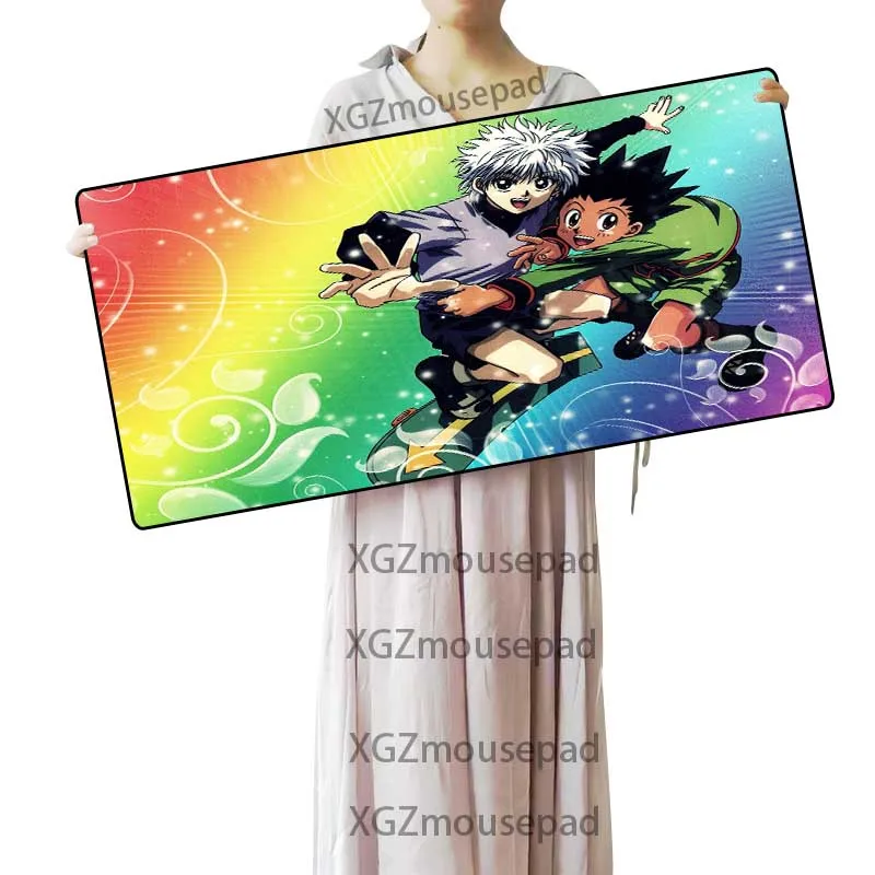  XGZ Large Computer Desk Mat Black Lock Edge Hunter Anime Cute Boy Custom Fashion Mouse Pad Rubber N
