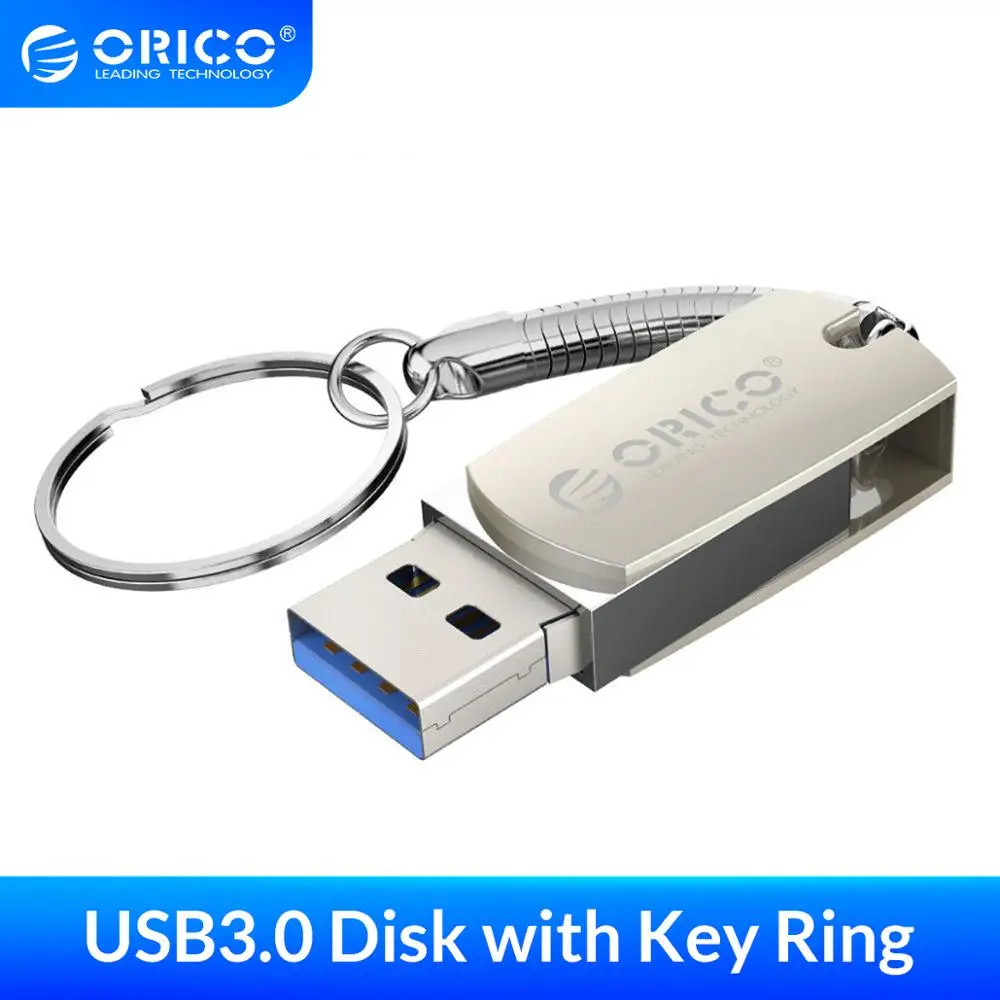USB флеш накопитель ORICO 64 ГБ 32 16 3 0 интерфейс A диск с кольцом для ключей мобильный