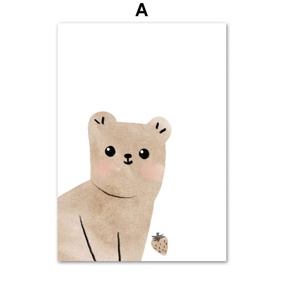 Nordic-Posters-And-Prints-Bear-Elephant-Giraffe-Sloth-Sun-Rainbow-Wall-Art-Canvas-Painting-Cartoon-Wall (3)