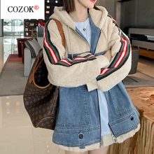 Sheep Shearing Jacket Women 2021 New Winter Plus Velvet Thick Fur One Cowboy Stitching Lamb Hair Pie To Overcome Cotton Padded