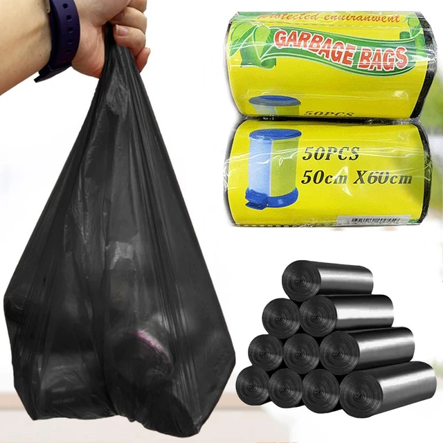 Trash Bags Kitchen Disposable, Roll Plastic Garbage Bags