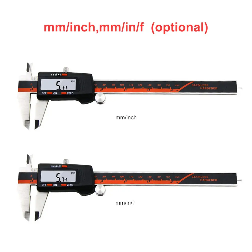 150 мм/6 дюймов электронный прецизионный цифровой циркуль Линейка-микрометр измерительный прибор из нержавеющей стали