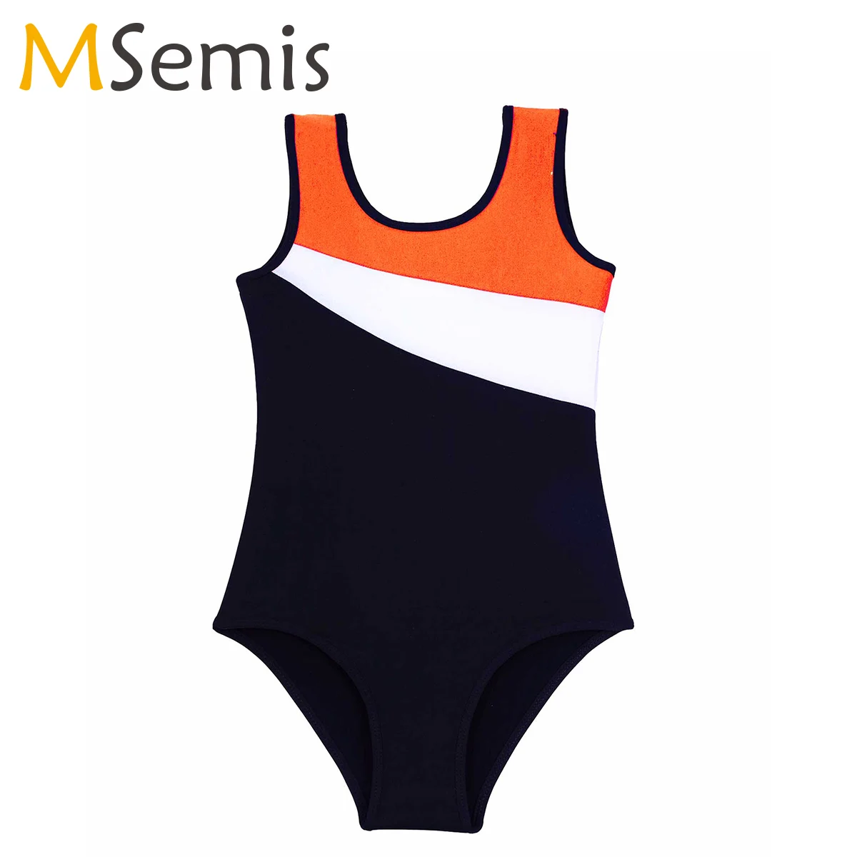 

Girls Kids Dancewear Sleeveless Color Block Ballet Costumes Gymnastics Leotards Bodysuit Children Teen Girls Ballet Dancing Suit