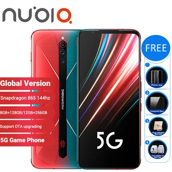 Перейти на Алиэкспресс и купить Глобальная версия Nubia Red Magic 5G, игровой смартфон 12 Гб 256 ГБ/8 ГБ 128 ГБ 6,65 дюйма, Snapdragon 865, Redmagic, 5G