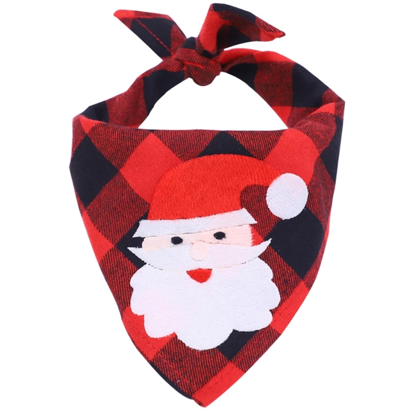 New Hot Christmas Pet Dog Bandana Elk Printed Pet Washable Decoration Scarf Handkerchiefs Bibs Pet Accessories - Цвет: R1