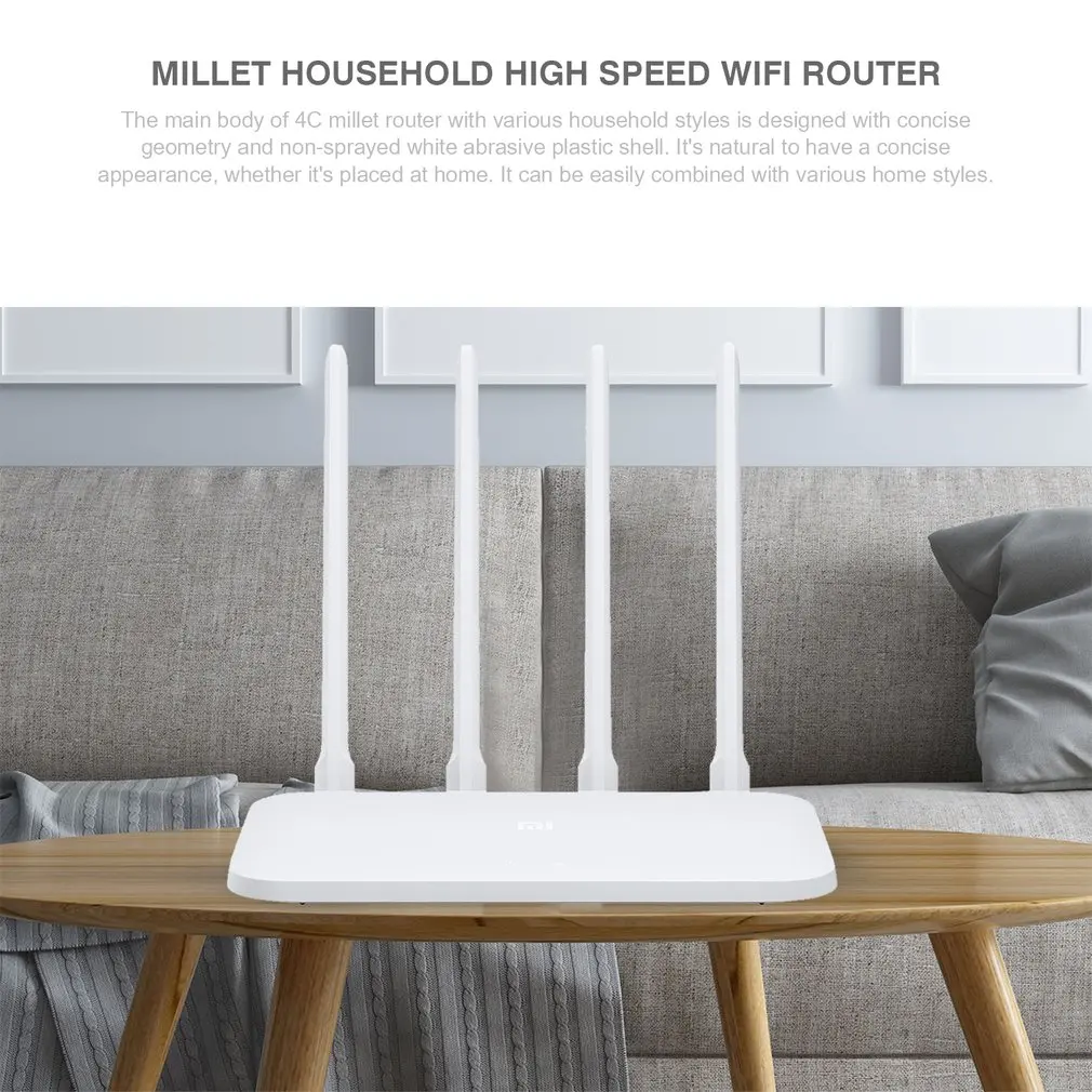 Xiaomi Mi Wi-Fi роутер 4C Roteador APP управление 64 ram 802,11 b/g/n 2,4G 300 Мбит/с 4 антенны беспроводные роутеры повторитель