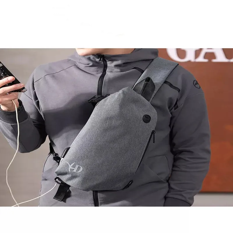 Многофункциональная сумка-мессенджер, мужская сумка, зарядка через usb, сумка на ремне, дорожная сумка на ремне, мужская сумка на ремне