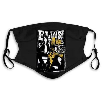 

Elvis Presley TCB The King Black New Official Merch Brand Slim Fit Printing Simple Mouth Mask Women's kid PM2.5