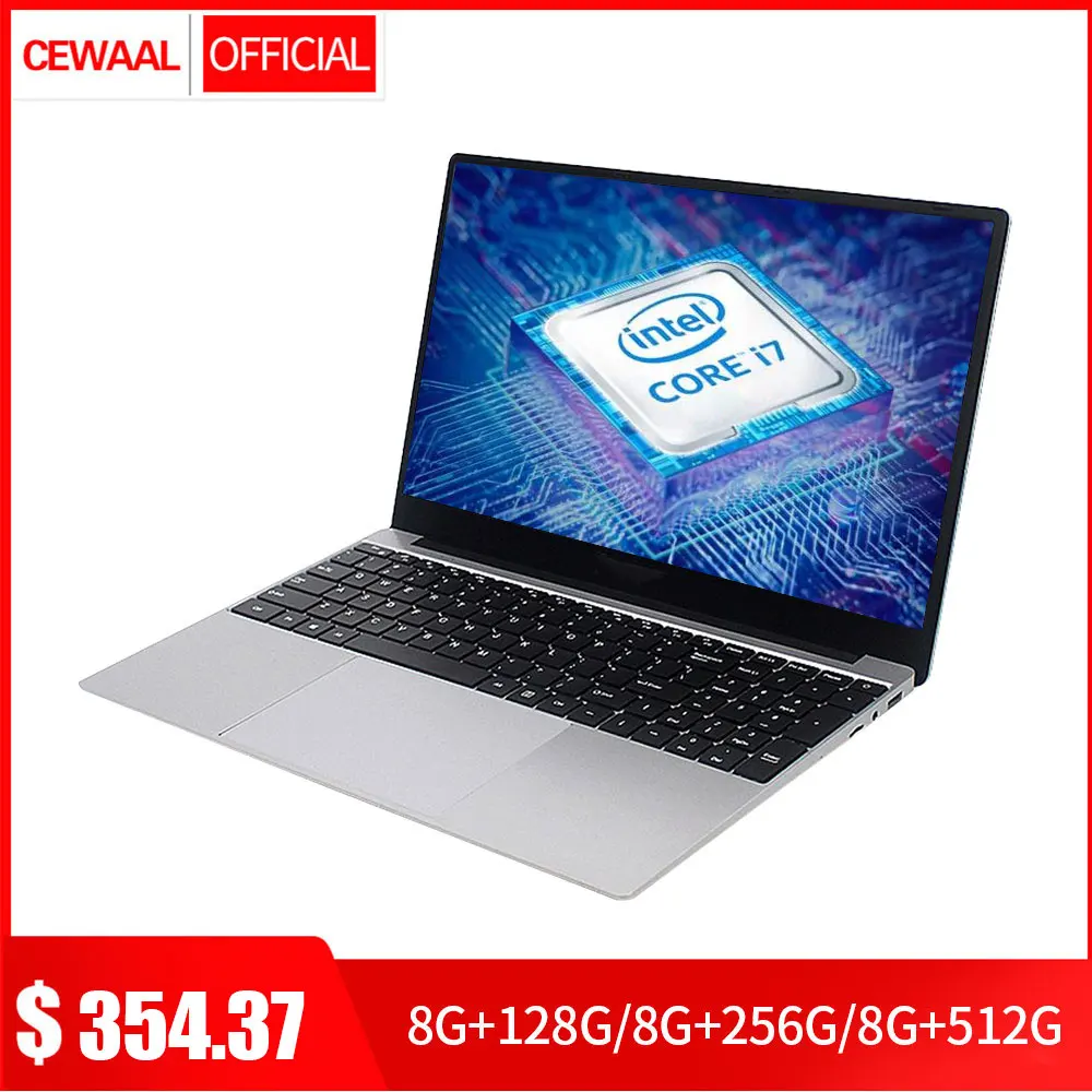  15.6 Pollici Intel Core 7Gen I7 Computer Portatile 8 Gb di Ram Ssd da 512 Gb Finestre 10 Metallo No