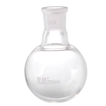 

1PC Single Neck Round Bottom Boiling Flask Heating Distillation Reaction Flask Organic Chemistry Lab Glassware (250ml)