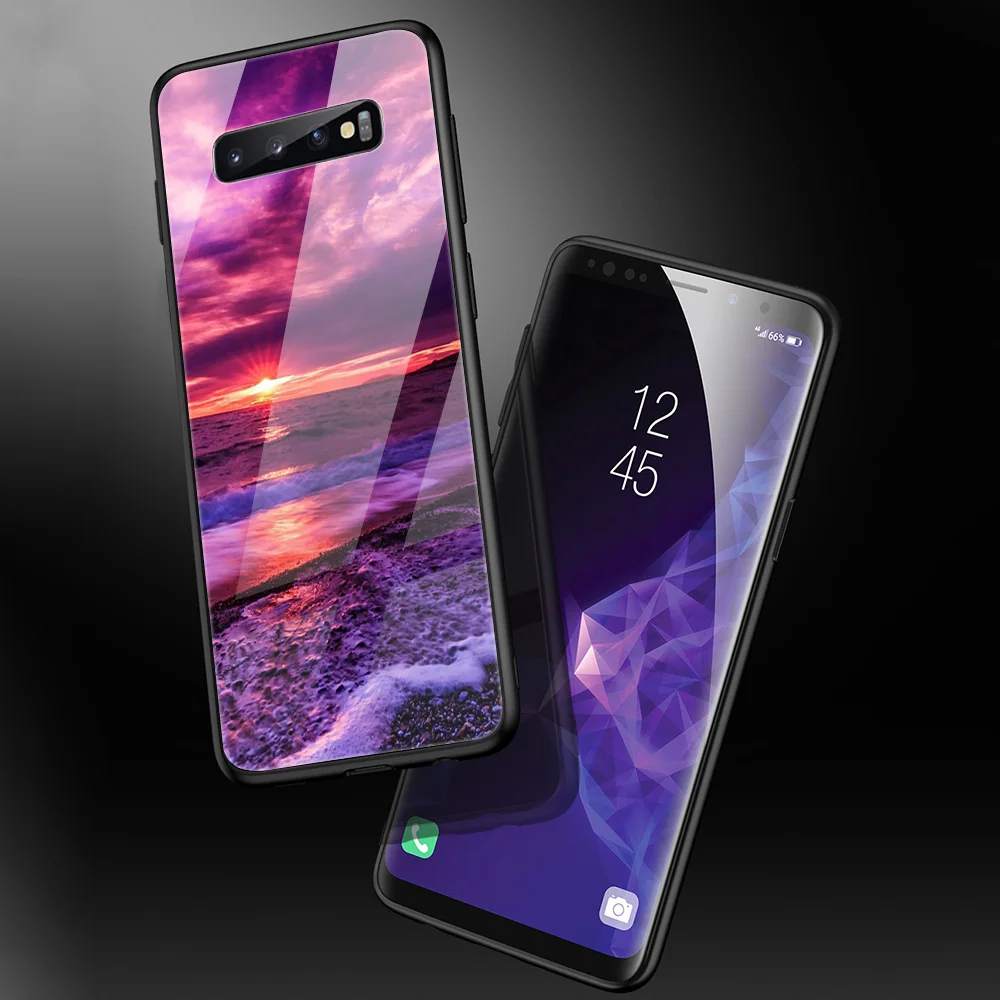 

Glass Cases for Samsung Galaxy S10 S10e S9 S8 S7 Note 10 9 8 A30 A40 A50 A70 A6 A7 A8 A9 J4 J6 J7 Plus 2018 Prime Cover Floral