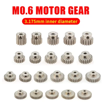 M0.6 3.175mm 13T 15T 17T 18T 20T 22T 24T 28T 30T 33T Aluminum Alloy Metal Pinion Motor Gear For 1/10 Rc Model