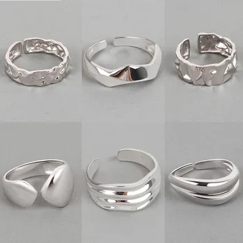 VENTFILLE-anillo abierto de Color dorado y plateado para mujer 1