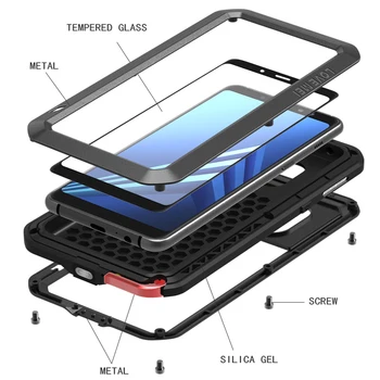 

Shockproof Aluminum Metal Cases for Samsung Galaxy A8 Plus 2018 A8plus 360 Full Body Protective Outdoor Sport Rugged Armor Cover