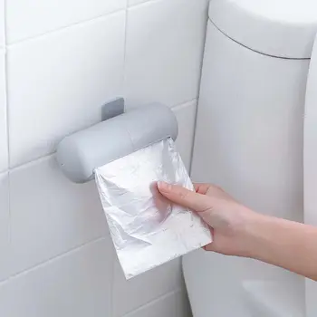 

Capsule Shape Wall Mounted Garbage Bag Storage Waste Bin Dispenser Rubbish Container Box Kitchen