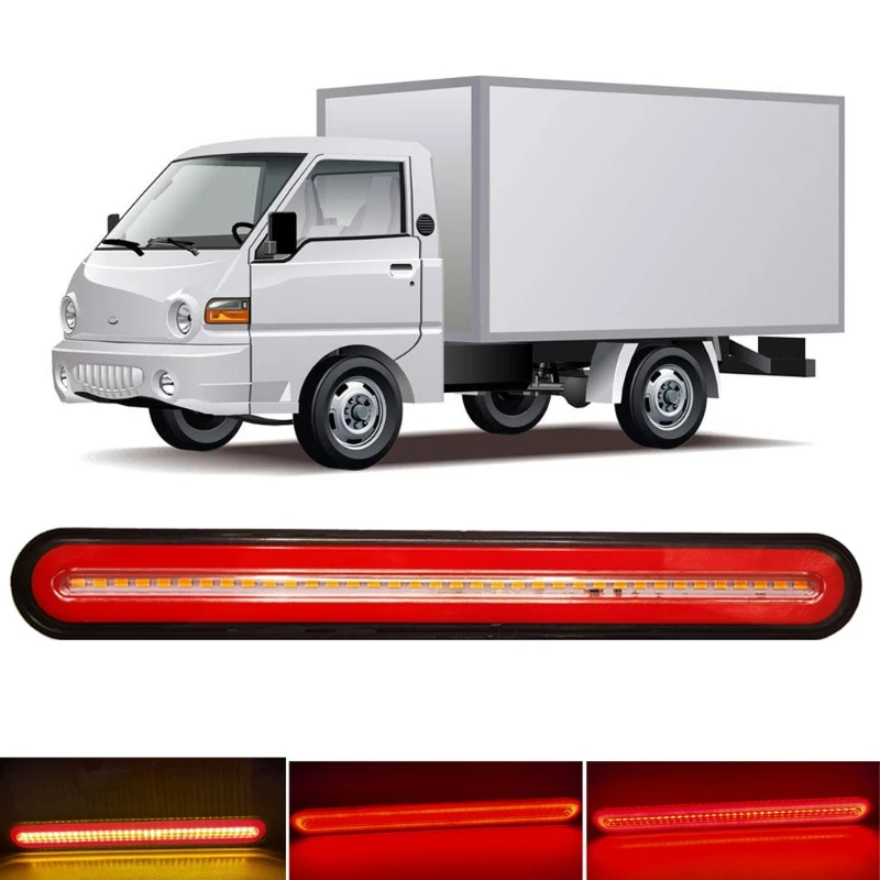 MOLE 1Pcs Super bright 24V Truck Trailer LED Taillight Neon Lamp RV Stop Flowing Turn Signal Brake Rear Tail Li | Автомобили и