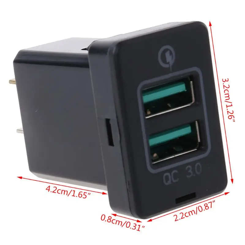 Быстрая зарядка 3,0 двойной USB Автомобильное зарядное устройство для TOYOTA Camry Corolla RAV4 рейз Крузер