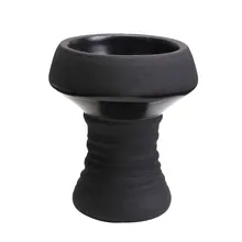 Керамическая кальянная чаша для кальяна Голова Черного Цвета Топ диаметр 6,3 см Высота 8,5 см