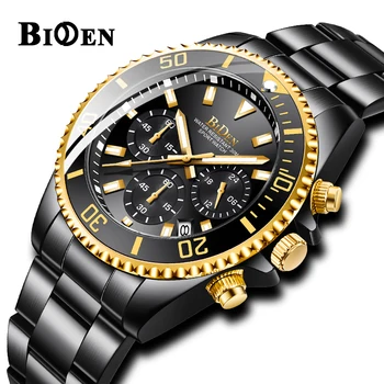 

Top Brand Casual Sport Watches for Men Gold Black Top Brand Luxury Military Wrist Watch Man Clock Fashion Chronograph Wristwatch
