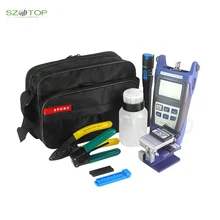 

16pcs/set FTTH Fiber Optic Tool Kit with Fiber Cleaver FC-6S Optical Power Meter CFS-2 Fiber Stripper Visual Fault Locator 5KM