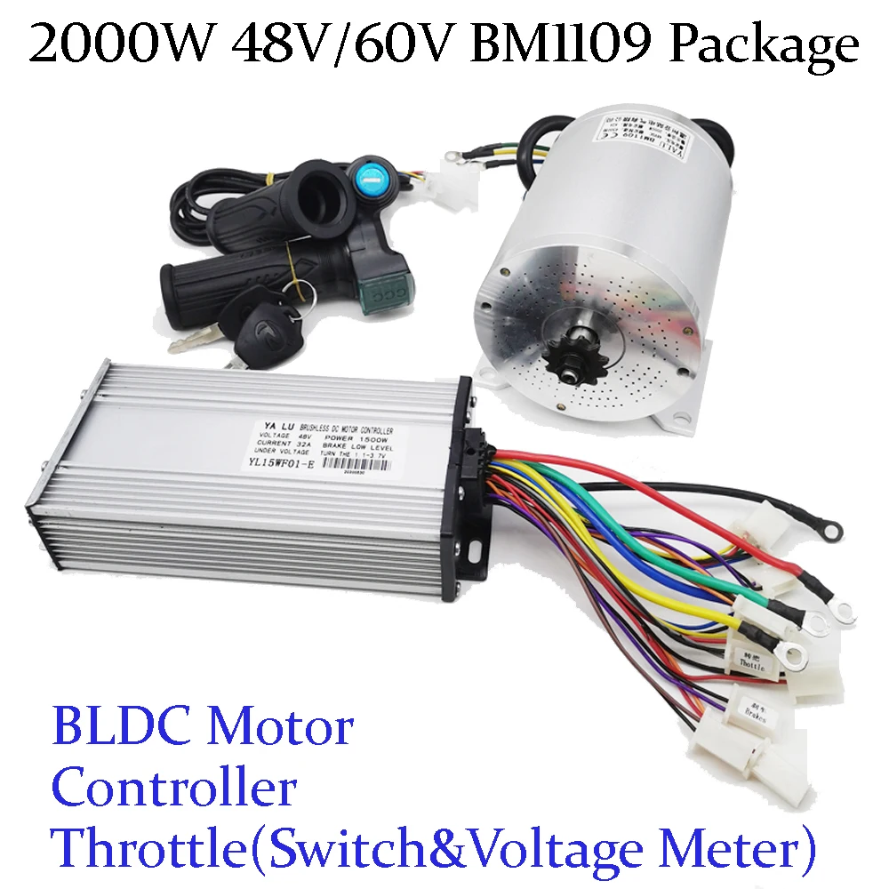 Motor Controller 48v 1500w Bldc Motor Kit 48V 60V 64V 1500W