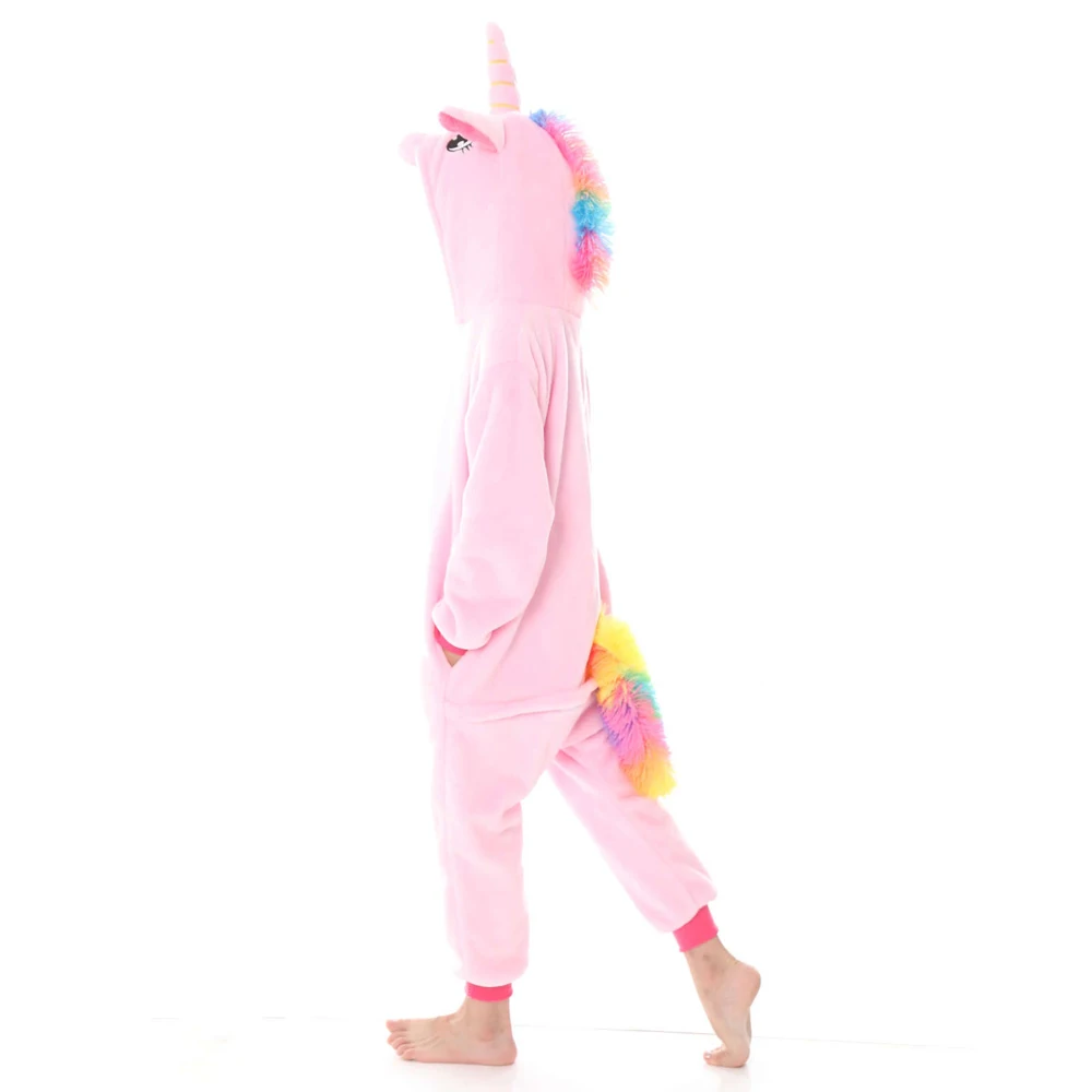 Onesie/Пижама для мальчиков с единорогом; комбинезон для детей; костюм поросенка; костюм животных; пижамы-комбинезоны с радужным единорогом; одежда для сна