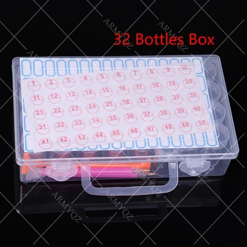 

32pcs Diamond Painting Tools Accessories Pen Beads Container Rhinestone Diamond Embroidery Stone Storage Convenience Box