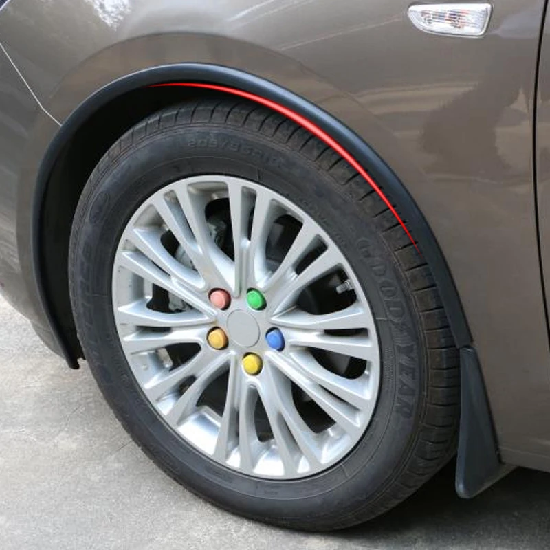 

4pcs/set Car Tires Eyebrow Soft Lip Wheel-arch Trim Wheel Eyebrow Arch Strip Car Fender Flare Extension Wheel Eyebrow Protector