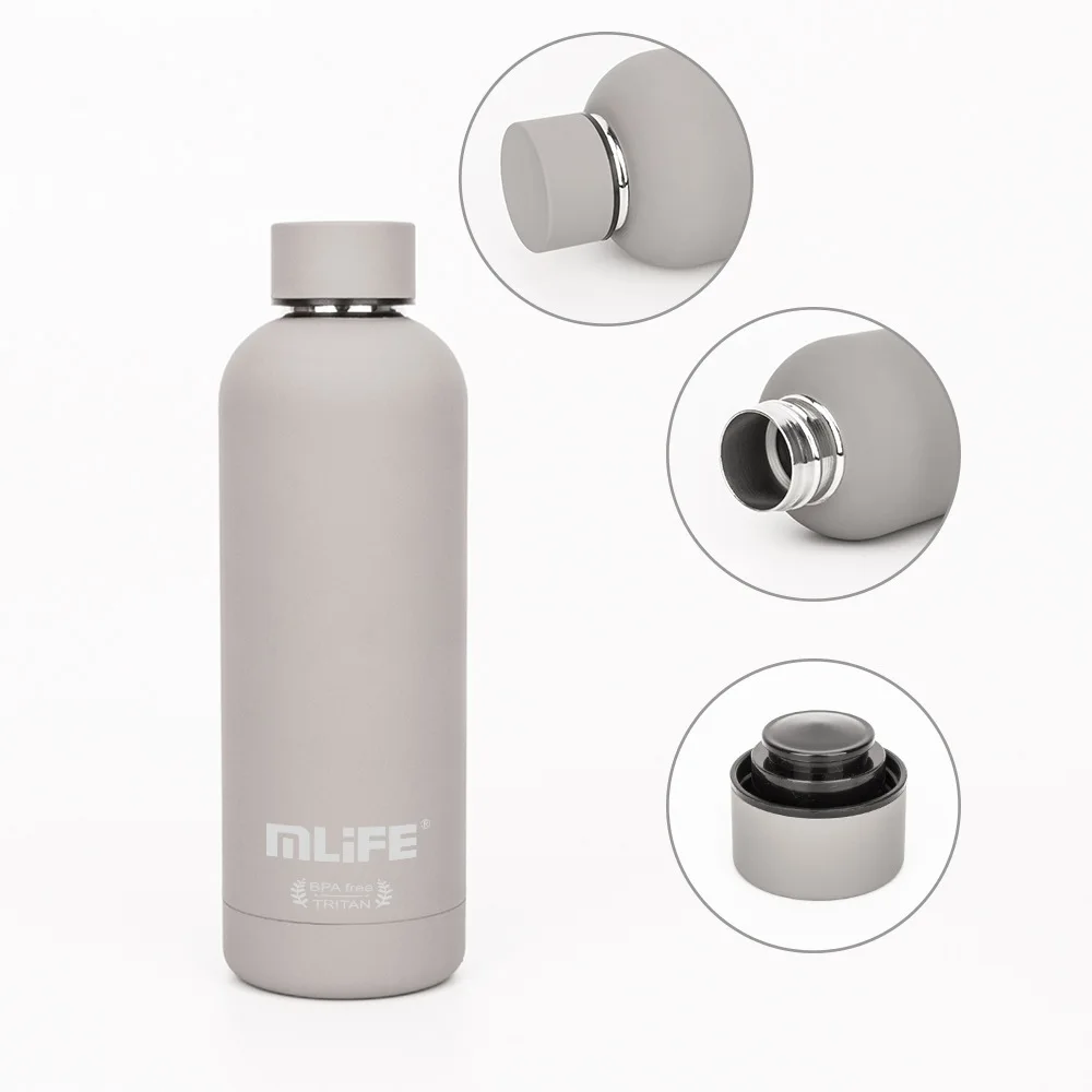 

Supply Insulated Stainless Steel Bottle High Quality 304 Inner Wearing Double Layer Vacuum Stainless Steel Cup Rubber Effect Pai