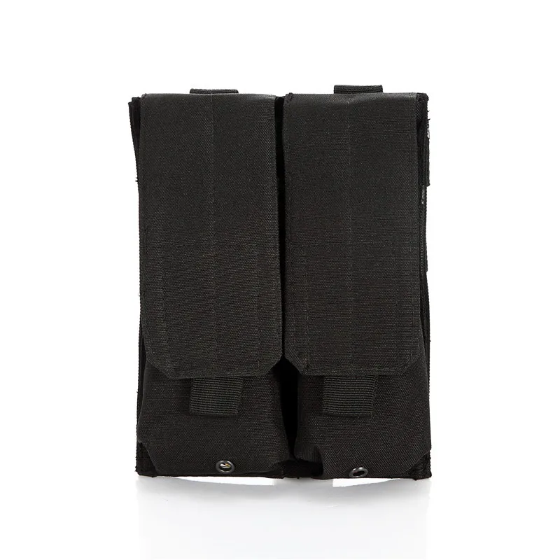 two pockets black Тактический Molle подсумок сумка для AK 47 74 страйкбол Пейнтбол винтовка пистолет Mag Сумка магазин инструмента сумка Охотничьи аксессуары - Цвет: two pockets black