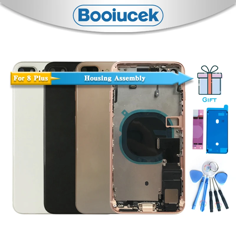 AAA+ Quality For iphone 8 8G or 8 Plus with Flex Cable Back Housing Full Assembly Battery Cover Door Rear Middle Frame Chassis