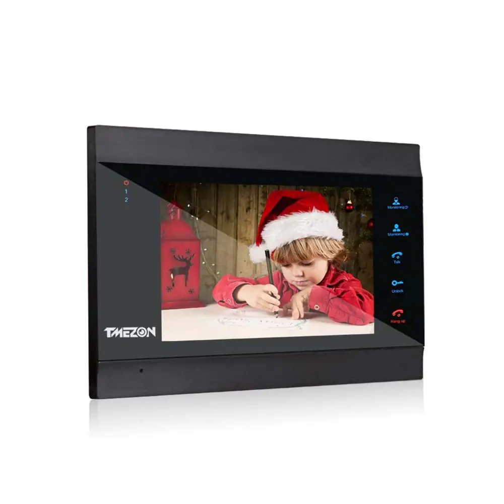 Tmezon Wifi Video Door Phone System Single 7 Inch TFT Indoor Monitor ,support remote unlock,watch real time video