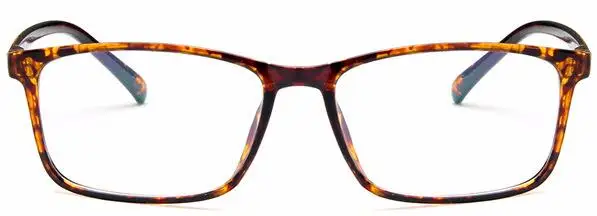 Men Glasses Frame Transparent Eyeglasses Frame Women Vintage Square Clear Lens Glasses Optical Spectacle Frame - Цвет оправы: tea leopard