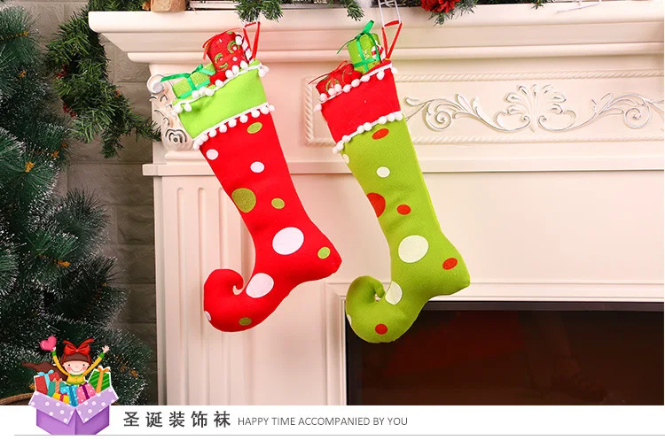 Christmas Decorations Christmas Gift Boots Fabric Boots Pendant Christmas Craftwork Christmas Tree Pendant
