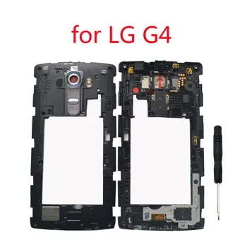 

Housing Camera Glass Lens Speaker For LG G4 H815 H810 F500 VS986 Original Phone Middle Frame Chassis With Power Volume Button