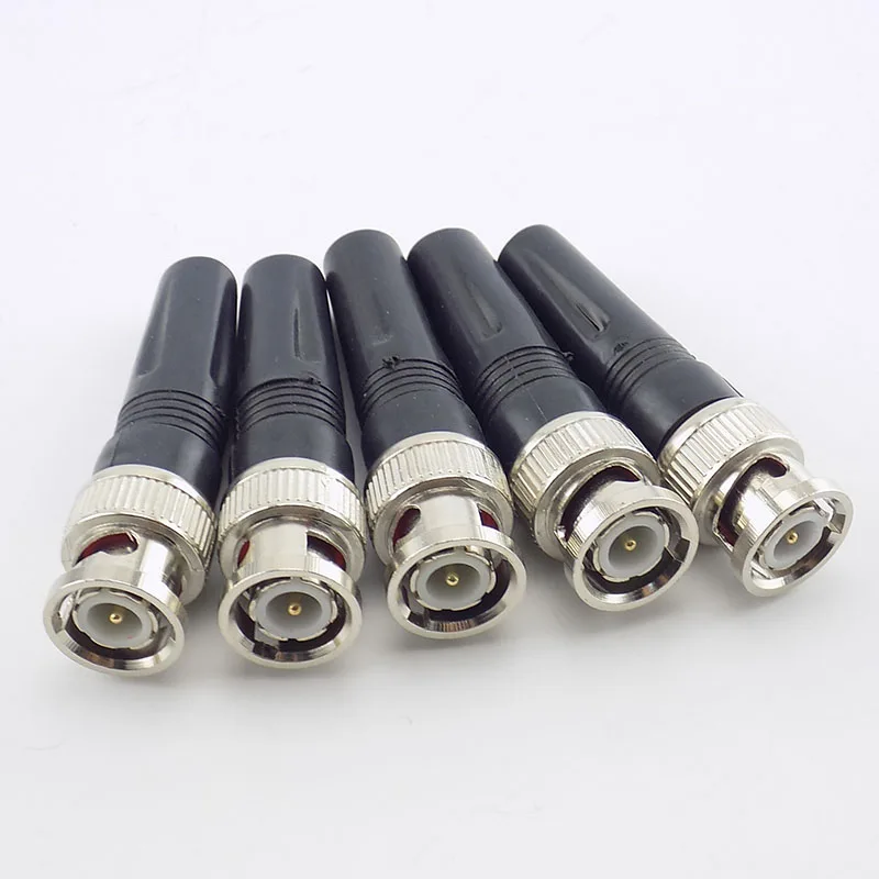 5 uds vigilancia BNC macho conector Coaxial RF adaptador de enchufe Twist-en Cable Coaxial para CCTV cámara de Audio y Video