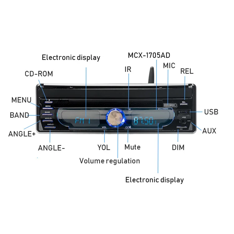 Flash Deal Rotatable 1 Din 7-inch MP5 Car Radio for Universal Car Dvd Player GPS  FM MP3 MP4 Navigation Bluetooth Car Accessory Car Stereo 2