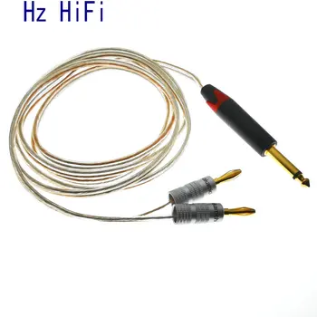 

6.35MM TO 2 Banana Head Speaker Cable Active Subwoofer Cable Amplifier Speaker Audio Cable