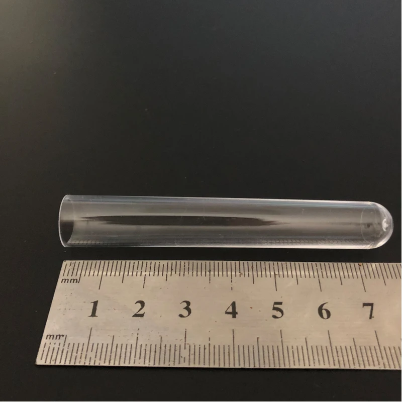 100pieces/pack) 13*78mm Plastic test tube with Cork Cap U-shape bottom Glass Test Tube Substitute Vial for school Laboratory