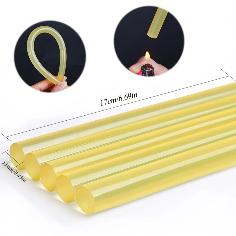 16-7cmx1-1cm-Yellow-Hot-Melt-Glue-Stick-Electric-Glue-Gun-Accessories-For-Heat-Pistol-Glue