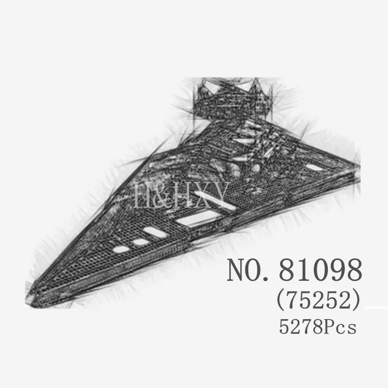 H& HXY DHL 05026 05027 05028 05035 05036 05040 05043 05063 05077 05084 05132 07043, конструкторные блоки, Детские кубики Toys75192 75252 - Цвет: 81098