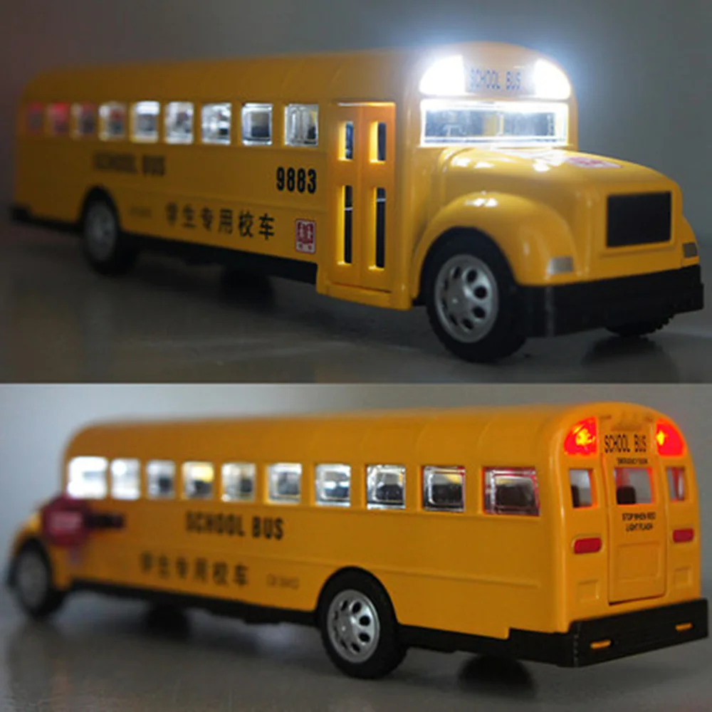 Exquisite 1:32 American school bus alloy car model,simulation die-casting sound and light pull back bus model,free shipping