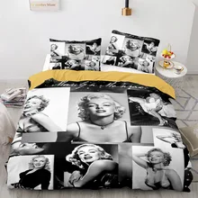 Marilyn Monroe Bettbezug Druck Quilt Abdeckung Polyester Bettwäsche Set Königin King Size Tröster Abdeckung Einzigen Doppel Bettwäsche
