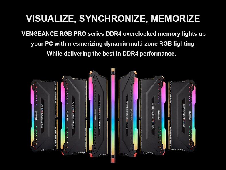 CORSAIR Vengeance RGB PRO DDR4 RAM 32GB (16GBx2) 3000MHz DIMM Desktop Memory PC Computer 288 Pin Memoria RAM DDR4 16GB 32GB (12)