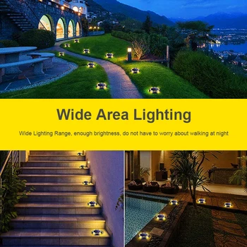 

Waterproof Solar Outdoor Underground Lights Lawn Lights Garden Waterproof Lamp 8 LED Stair Lighting Wall Lamp