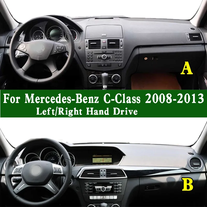 

For Mercedes-Benz C-Class 2007-2013 W204 C300 C200 C320 Dashmat Dashboard Cover Instrument Panel Pad Anti-Dirt Proof Dash Mat