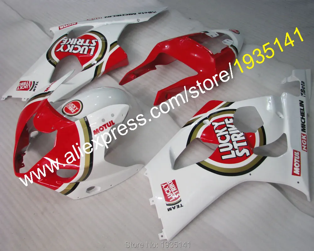 Комплект кузова для Suzuki GSX-R1000 2003 2004 K3 GSXR 1000 03 04 GSXR1000 красный белый послепродажный обтекатель(литье под давлением