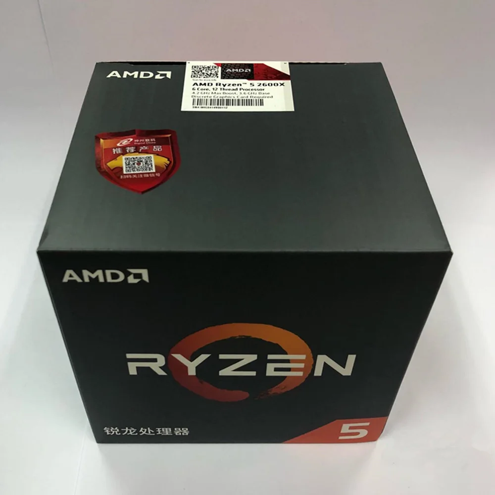 AMD Ryzen 5 2600X R5 2600X3.6 ГГц 6-ядерный 12-проводной L3 = 16 м 95 Вт YD260XBCM6IAF Socket AM4 оригинальная